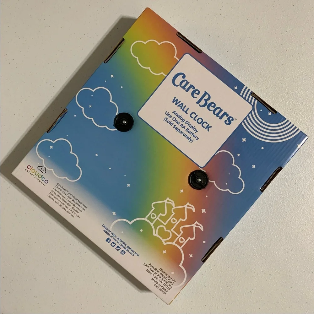 Care Bears Accutime Analog Wall Clock-New in Box